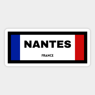 Nantes City in French Flag Sticker